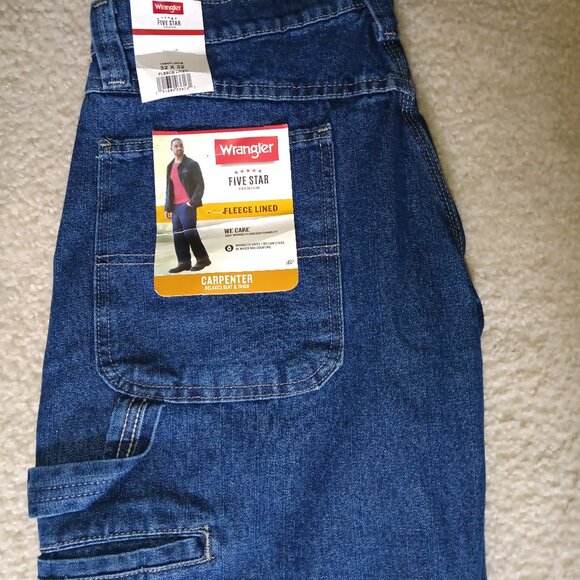 Men's Wrangler carpenter jeans fleece lined NWT - Picture 7 of 7